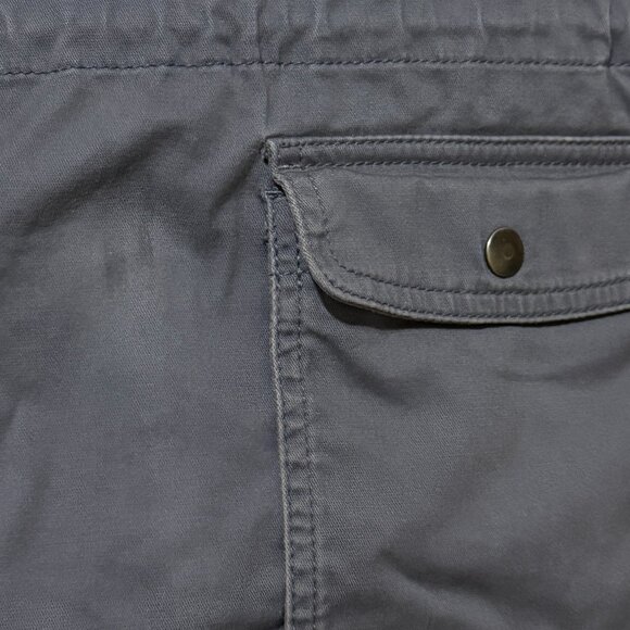 LL Bean Cotton Canvas Jacket Blue Gray Full Zip 4 Pockets Size XL - Picture 5 of 11